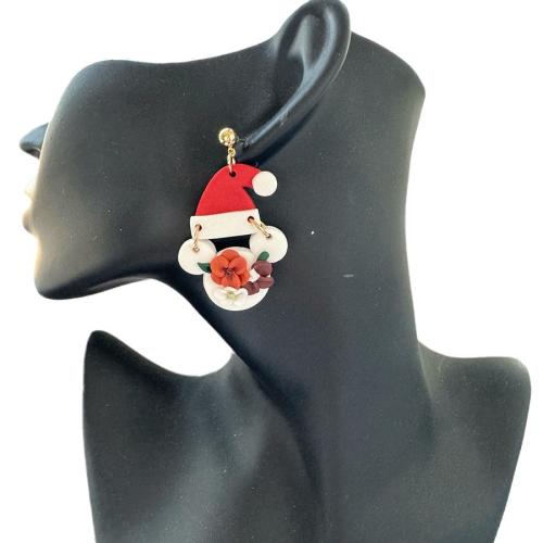 Polymer Clay Drop náušnice, ruční práce, Vánoční šperky & různé styly pro výběr & pro ženy, Prodáno By Pair