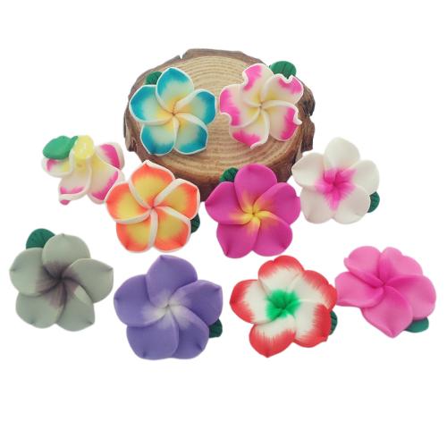 Polymeer Klei Kralen, Polymer Clay, Bloem, handgemaakt, DIY, meer kleuren voor de keuze, 25mm, Verkocht door PC