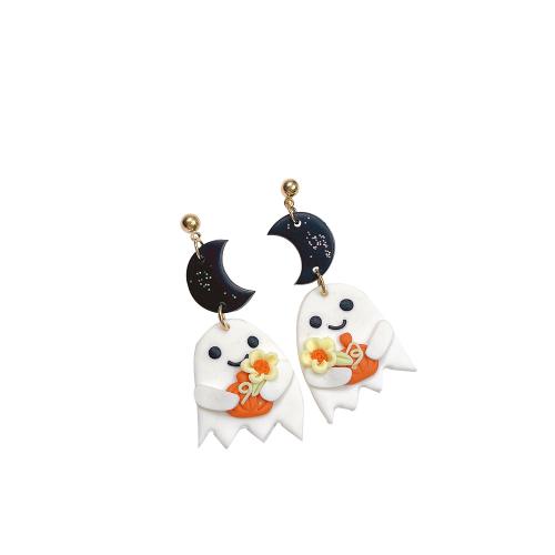 Polymer Clay Drop náušnice, Halloween Šperky dárek & různé styly pro výběr & pro ženy, Prodáno By Pair