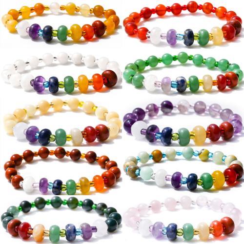 Drahokam Náramek, ruční práce, různé materiály pro výběr & unisex, abacus beads approximately 5*8mm / round beads approximately 8mm, Délka Cca 18 cm, Prodáno By PC