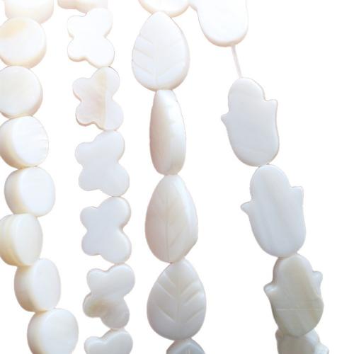 Natürliche weiße Muschelperlen, DIY & verschiedene Stile für Wahl, verkauft von Strang