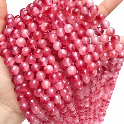 Aven Pärlor, Kalcedon, Rund, DIY & olika storlek för val, fler färger för val, Såld Per Ca 38 cm Strand