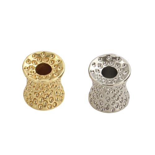 Grânulos de espaçador latão, cobre, banhado, DIY & superfície irregular, Mais cores pare escolha, 10.40x10mm, Buraco:Aprox 3.5mm, vendido por PC