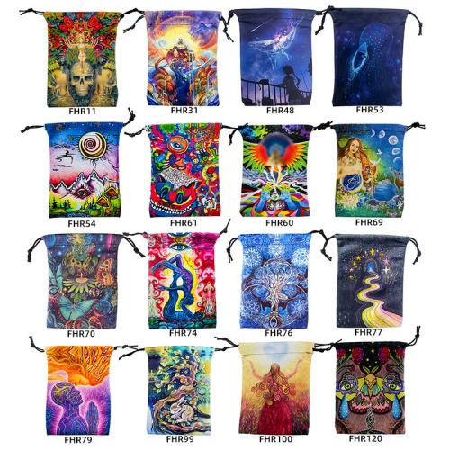 Velveteen Drawstring Bag Rectangle printing dustproof & double-sided Sold By PC