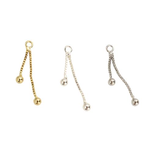 Bijoux pendentifs en laiton, Placage, DIY & chaîne de boîte, plus de couleurs à choisir, 25mm, Trou:Environ 1.5mm, Vendu par PC