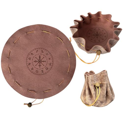 PU Leather Drawstring Bag portable & laser pattern 275mm Sold By PC
