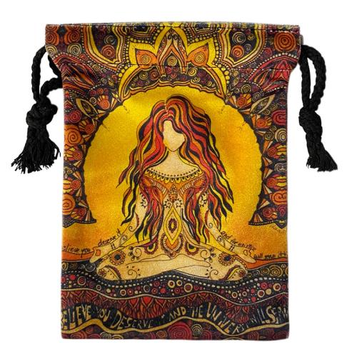 velours de coton Sac drawstring, rectangle, impression, Portable & Anti-poussière, 130x180mm, Vendu par PC