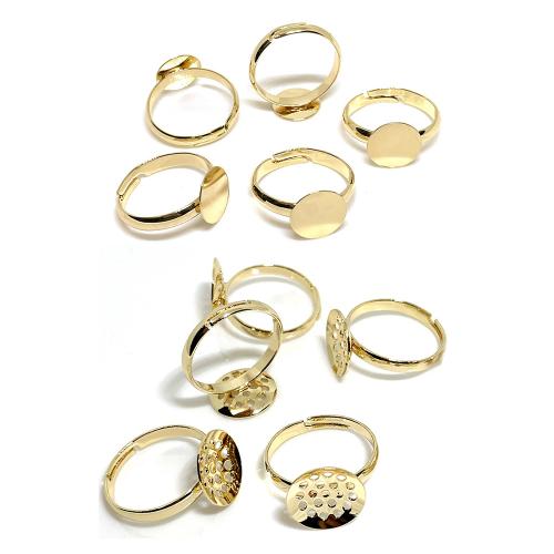 Anneau ajustable en laiton, Placage, DIY & styles différents pour le choix, plus de couleurs à choisir, Vendu par PC