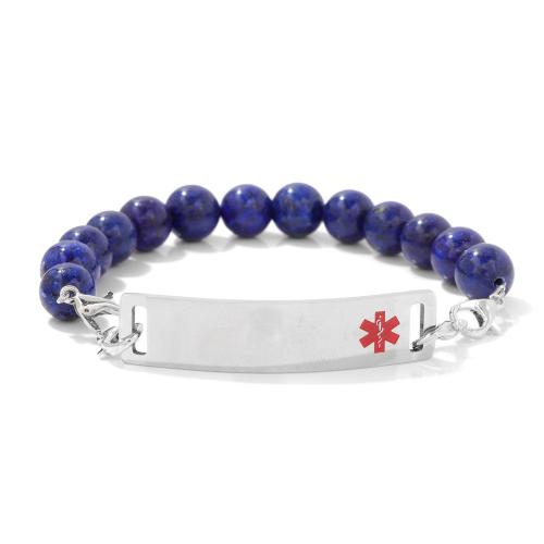 Gemstone Bracciali, pietra preziosa, with corda di cera & acciaio inox, Regolabile, nessuno, 210mm, Venduto da filo