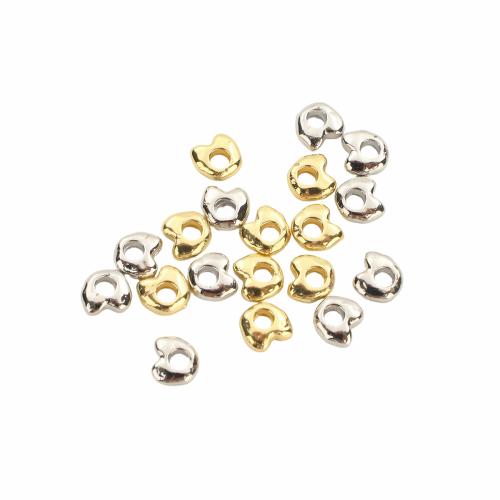 Perline vuote in ottone, placcato, DIY, nessuno, 4.40x4x1.80mm, Foro:Appross. 1.5mm, Venduto da PC