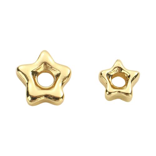 Entretoise de perles en laiton, étoile, Plaqué d'or, DIY & normes différentes pour le choix, Trou:Environ 2mm, Vendu par PC