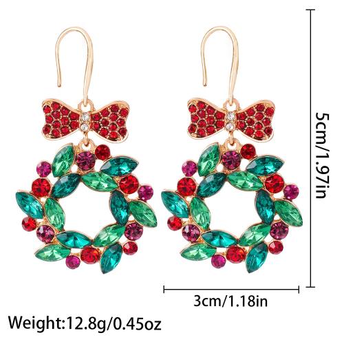 Sinc Alloy Buail Earring, le Pearl Plaisteacha, Bowknot, plátáilte, Dearadh na Nollag & micrea réiteach zirconia ciúbach & do bhean, dathanna níos mó le haghaidh rogha, Díolta De réir Péire
