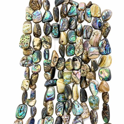 Abalone Shell Perler, Uregelmæssig, du kan DIY, beads size 9-10mm, Solgt af Strand