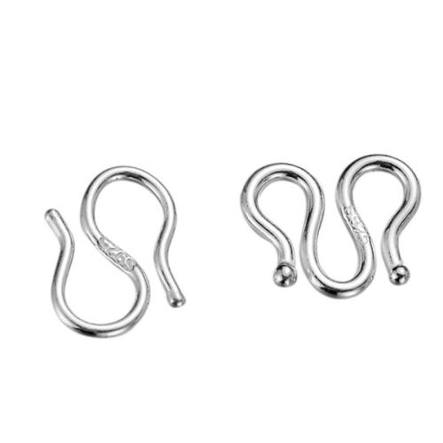 925 Sterling Silver S Clasp Duáin, DIY & stíleanna éagsúla do rogha, Díolta De réir PC