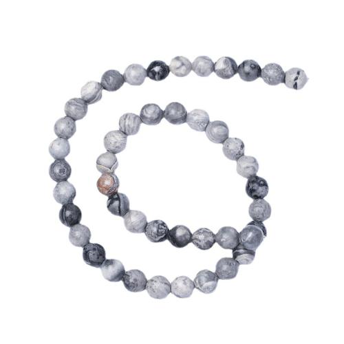 Gemstone šperky Korálky, Mapa kámen, Kolo, lesklý, DIY & různé velikosti pro výběr, Prodáno By Strand