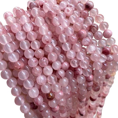 Perles en jade, Vert-Jade, Rond, teints & DIY & normes différentes pour le choix, rose, Vendu par brin