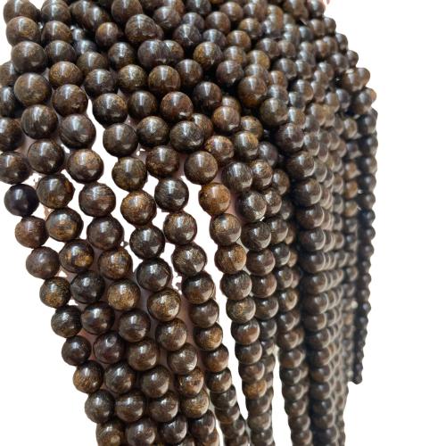 Perles Pierre bronzite, Pierre de Bronzite, Rond, DIY & normes différentes pour le choix, Vendu par brin