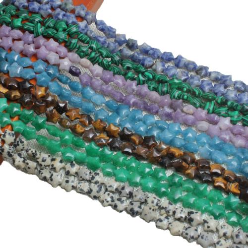 Perles bijoux en pierres gemmes, pierre gemme, étoile, DIY & différents matériaux pour le choix, 8x8mm, Vendu par Environ 38 cm brin