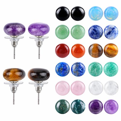 Pendientes de Gemas, Piedras preciosas, Joyería & diferentes materiales para la opción & unisexo, más colores para la opción, 12x20mm, Vendido por UD