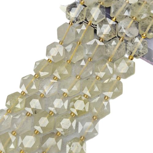 Gemstone smykker perler, Ædelsten, Hexagon, du kan DIY & forskellige materialer til valg, flere farver til valg, 5x13mm, Ca. 13pc'er/Strand, Solgt af Strand