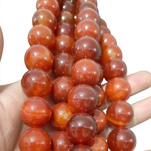 Perles Agates rouges naturelles, agate rouge, Rond, DIY, 18mm, Vendu par Environ 38 cm brin