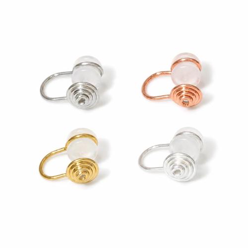 composant d'écrou à Oreille en laiton, avec silicone, Placage, DIY, plus de couleurs à choisir, 6x8x14mm, 50PC/sac, Vendu par sac
