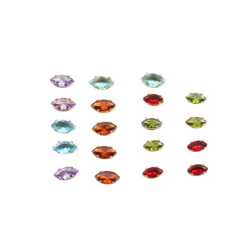 Kubik Zirkonium mikro bana Mässing Pärlor, Dropp, plated, DIY & olika storlek för val & med cubic zirconia, fler färger för val, Säljs av PC