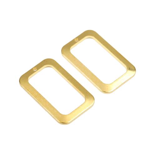 Messing hangers, Rechthoek, DIY & hol, oorspronkelijke kleur, 24.76x15.72x1.55mm, Verkocht door PC