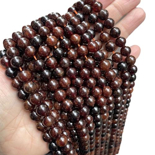 Přírodní granát korálky, Kolo, lesklý, DIY & různé velikosti pro výběr, oranžový, Prodáno By Strand