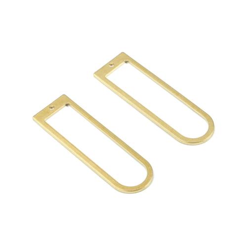 Messing hangers, Geometrisch Patroon, DIY & hol, oorspronkelijke kleur, 40.05x12.61x0.98mm, Verkocht door PC