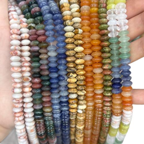 Gemstone šperky Korálky, Drahokam, Podšálek, hand leštěný, DIY & různé materiály pro výběr, 4x8mm, Prodáno za Cca 38 cm Strand