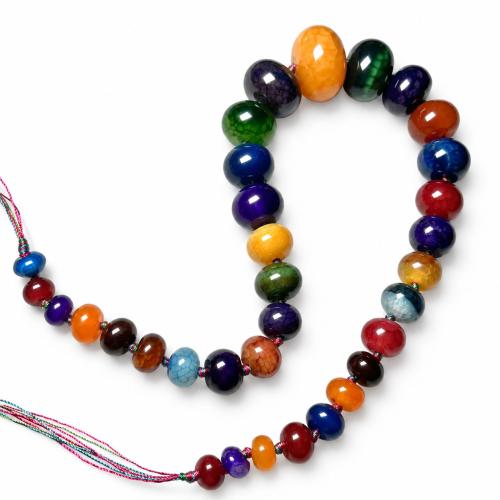 Přírodní praskání achát korálky, DIY, více barev na výběr, beads 12-30mm, Prodáno za Cca 49 cm Strand