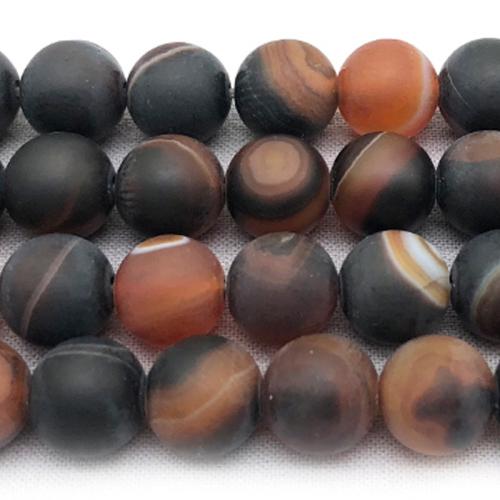 Přírodní zázrak Achát Korálky, Miracle Achát, Kolo, DIY & různé velikosti pro výběr & matná, hnědý, Prodáno By Strand