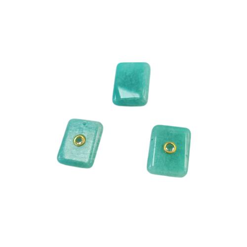 Gemstone Hängen Smycken, Ädelsten, Rektangel, DIY & olika material för val & med strass, 15x20mm, Säljs av PC
