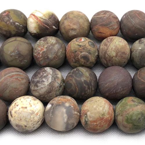Agate Jewelry Beads Round DIY & frosted Sold By Strand