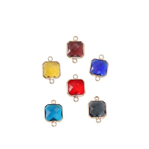 Kristall Kontaktdon, Square, plated, DIY, fler färger för val, 12mm, Säljs av PC