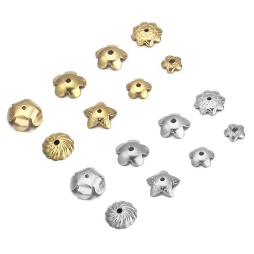 Stainless Steel Bead Caps 304 Stainless Steel plated DIY Sold By PC