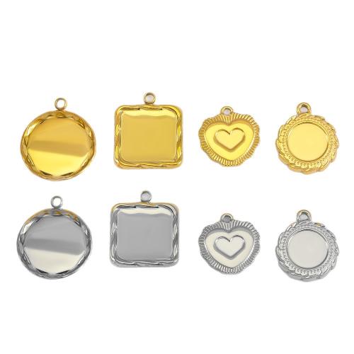 Pendentif en acier inoxydable Cadre, Acier inoxydable 304, Placage, DIY & styles différents pour le choix, Vendu par PC
