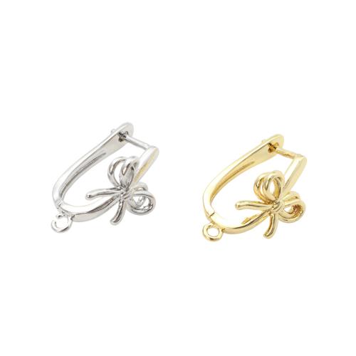 Blås örhänge droppe Komponent, Mässing, Bowknot, plated, DIY, fler färger för val, 24x13.10x13.40mm, Säljs av Par