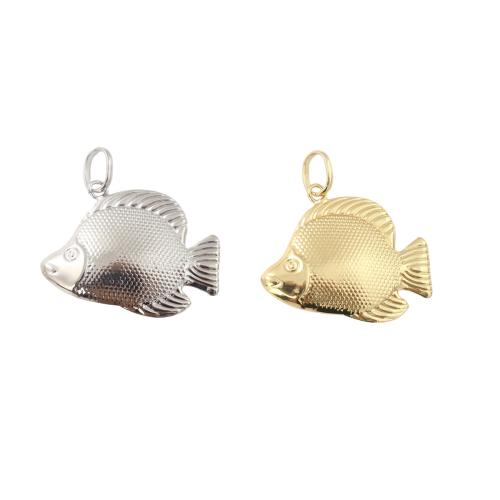 Brass Jewelry Pendants Fish plated DIY Sold By PC