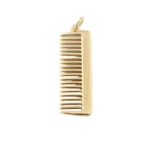 Brass Jewelry Pendants Comb gold color plated DIY Sold By PC