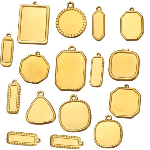 Pendentif en acier inoxydable Cadre, Acier inoxydable 304, DIY & styles différents pour le choix, Vendu par PC