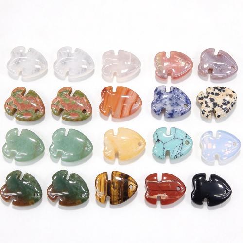 Bijoux Pendentifs en pierres gemmes, pierre gemme, poisson, DIY & différents matériaux pour le choix, 18x22x8mm, Vendu par PC