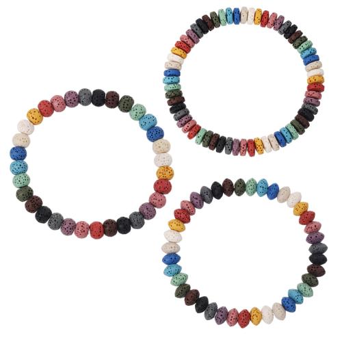Bransolety kamień szlachetny, Lawa, biżuteria moda & dla obu płci & różne style do wyboru, dostępnych więcej kolorów, sprzedawane na około 20 cm Strand