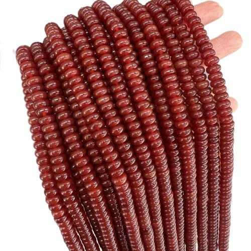 Natural Red Agate Beads Abacus polished DIY Sold Per Approx 38 cm Strand