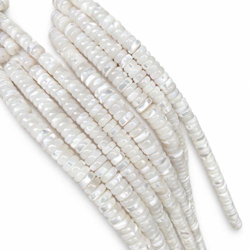 Natural Freshwater Shell Beads polished DIY Sold By Strand