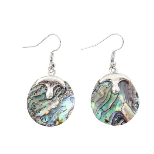 Abalone Shell Drop Earring, med Messing, mode smykker & for kvinde, 46x23x1.50mm, Solgt af par