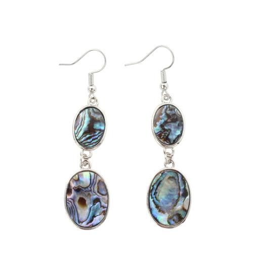 Abalone Shell Drop Earring, med Messing, mode smykker & for kvinde, 63x15x2.80mm, Solgt af par