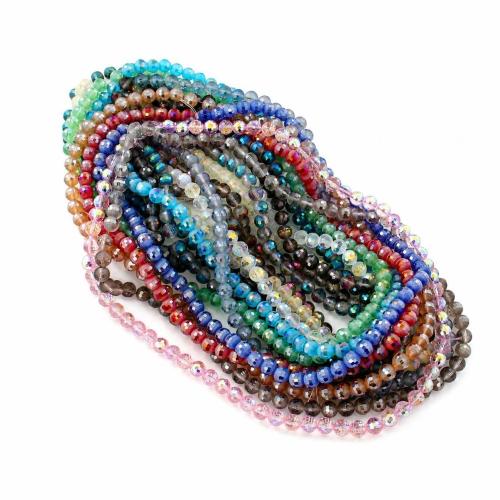 Mada Stikliniai karoliukai, Stiklas, Pasidaryk pats & briaunotas, daugiau spalvų pasirinkimas, 9.50mm, Parduota už Apytiksliai 33 cm Strand