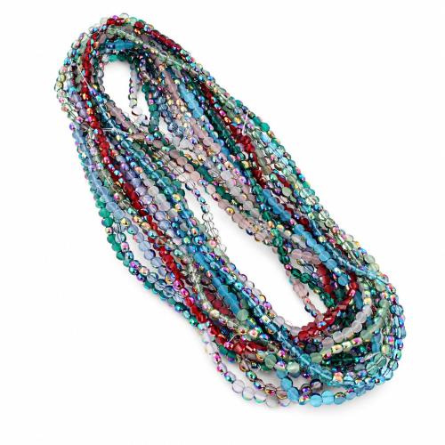 Mada Stikliniai karoliukai, Stiklas, Butas Round, Pasidaryk pats, daugiau spalvų pasirinkimas, 6.50mm, Parduota už Apytiksliai 29.5 cm Strand